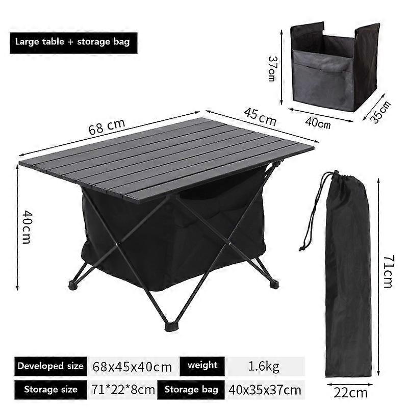 Macaa- Portable folding table for outdoor campsite, ultra-light aluminum alloy, mini Ren table table