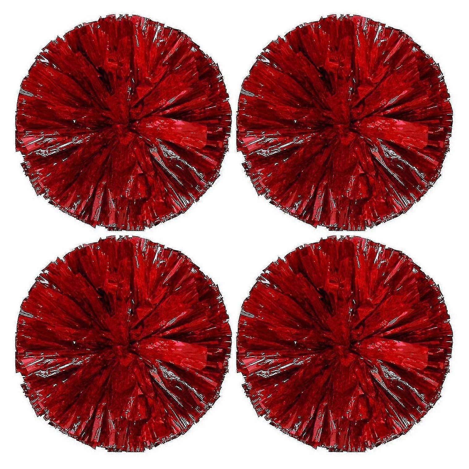 4 Pack Pom Poms Cheerleading Cheerleading Pom Poms Compatible With Cheering Red