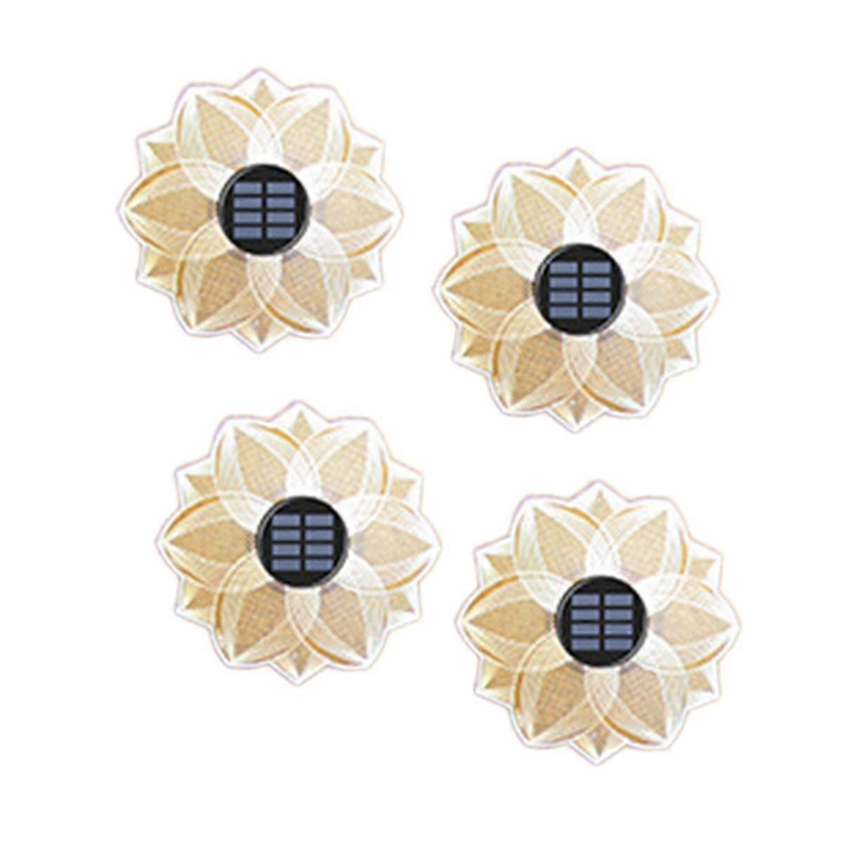 4PCSソーラーアクリルガーデン埋設ライト屋外ガーデンライト防水発光壁装飾壁洗浄ライト、B