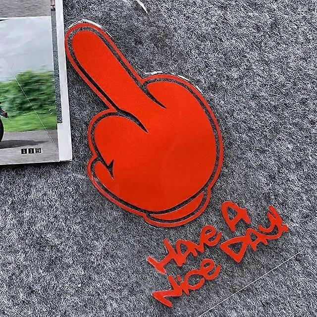 HAVe A Nice DAY ! Middle Finger Refletor Moto Stickers Motorcycle Accessories Decals for Honda PCX125 Yamaha R1 Kawasaki z900Vehicle Wraps