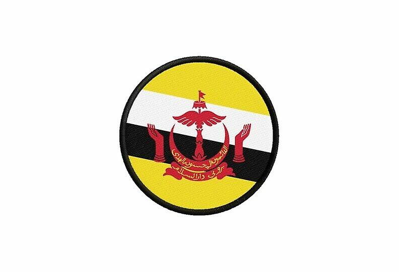 Patch ecusson flag brunei printed thermosticker round round round round