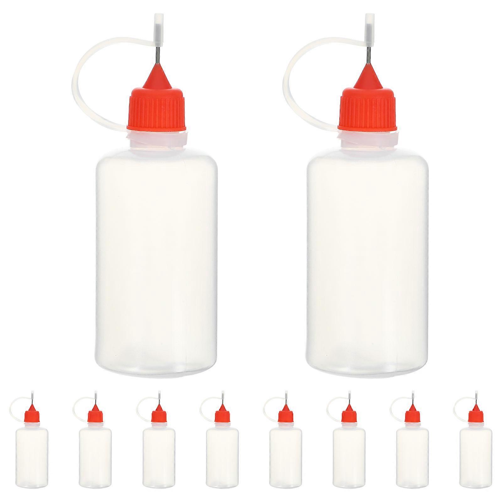 10pcs Glue Dispenser Bottles Empty Bottle Squeeze Bottles Portable Glue Bottles (50ml)