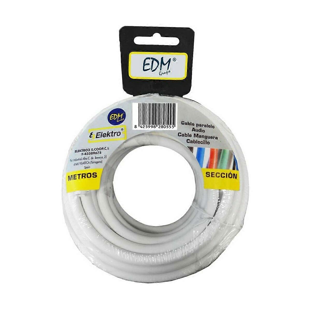 电缆 EDM 28005 白色 25 m 2 X 0.5 mm