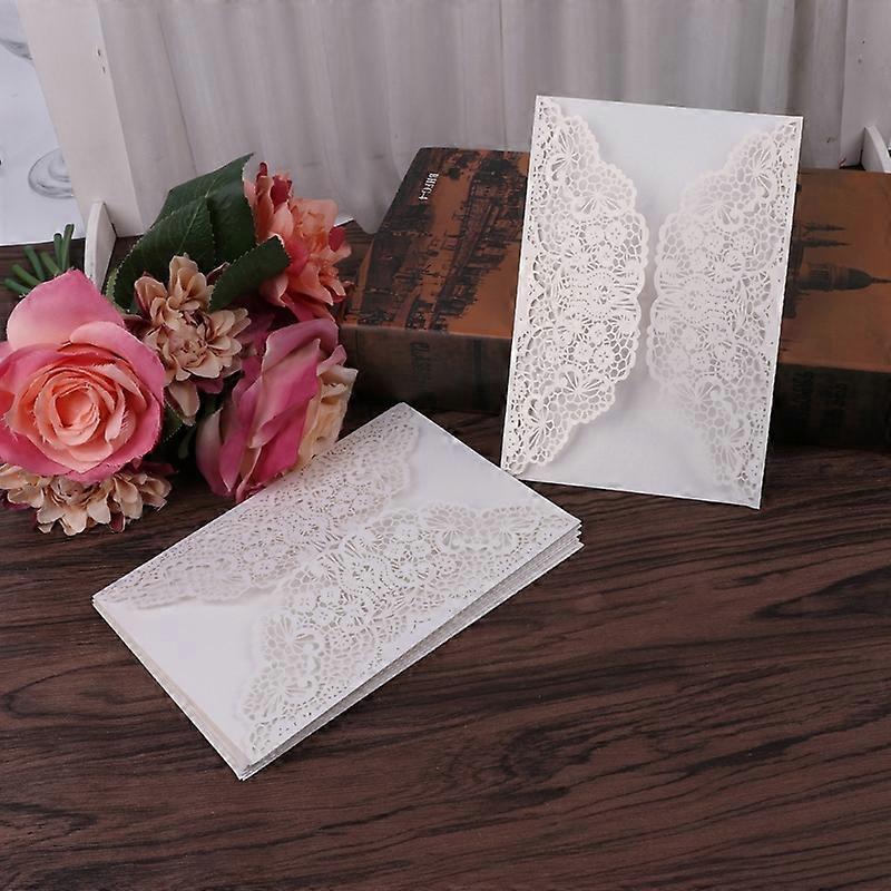 10Pcs Wedding Invitation Cards Kit with Envelopes Seals Personalized Printing