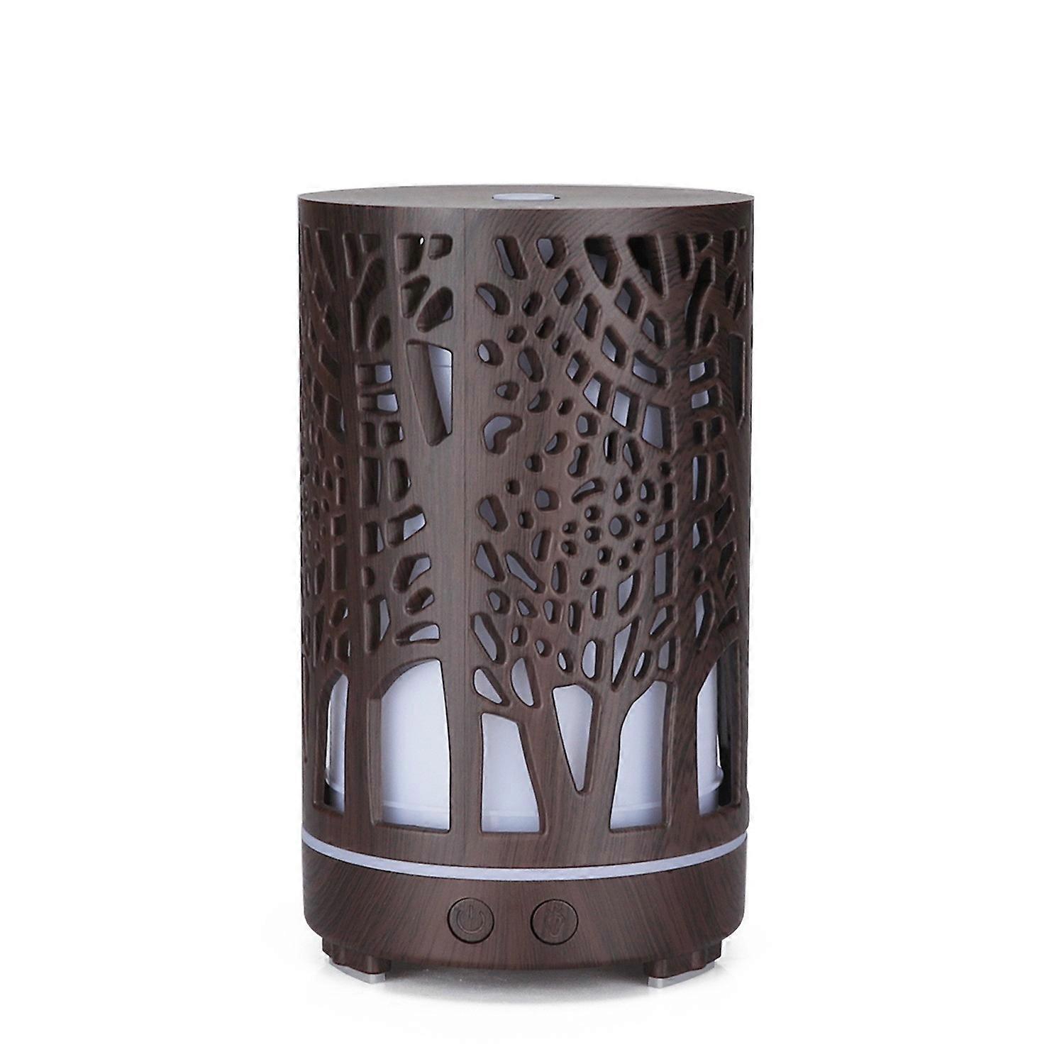 Dark Brown Essential Oil Diffuser, Aromatherapy Diffuser, Large Capacity Ultrasonic Humidifier Diffuser with Re-Mist Mode