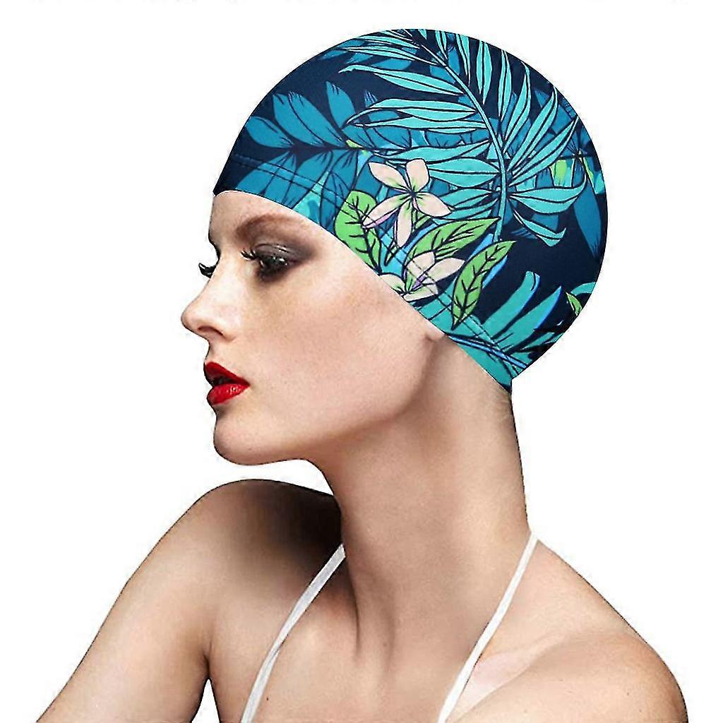 Badekappe Mit Totenkopf-Motiv – Silikon, Für Langes Haar, UV-Schutz, Unisex, Ideal Für Schwimmen & Wasserball
