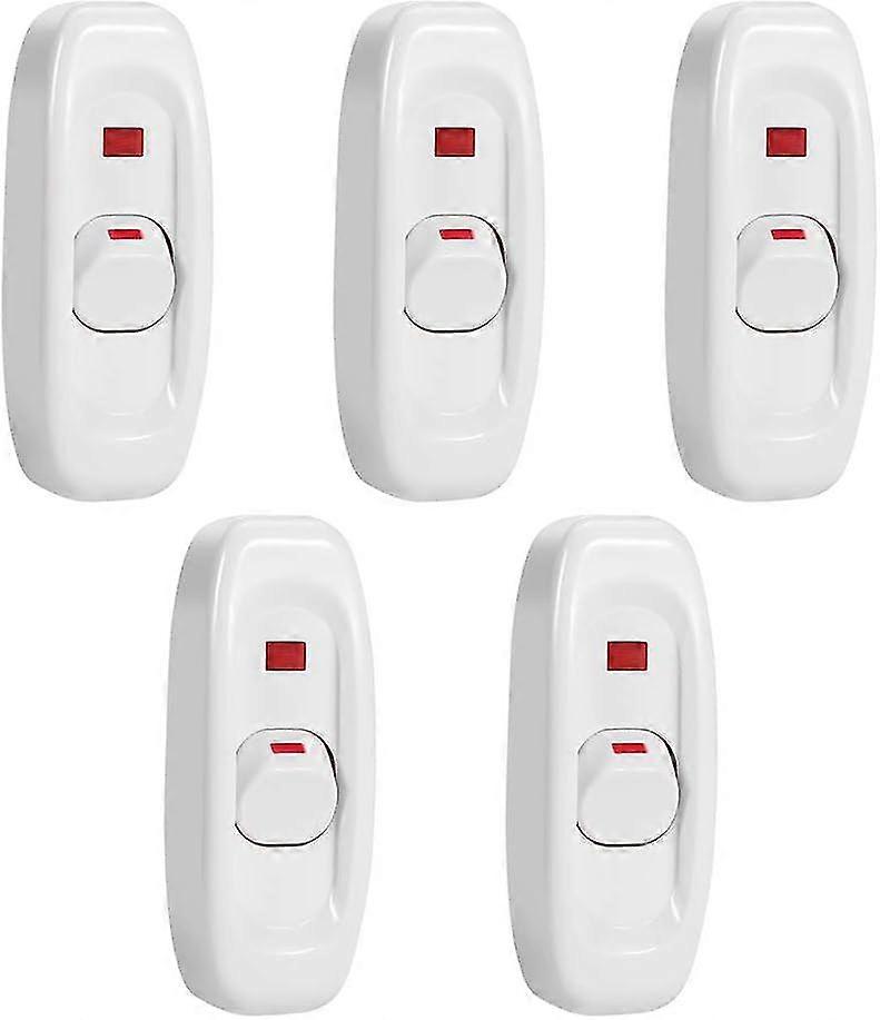 5 In-line Light Switches/lights/switches, White