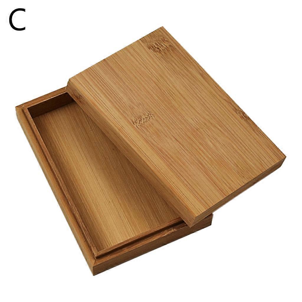 Bamboo Cards Storage Box Desktop Poker Playing Card Box Case for Tarot Playing