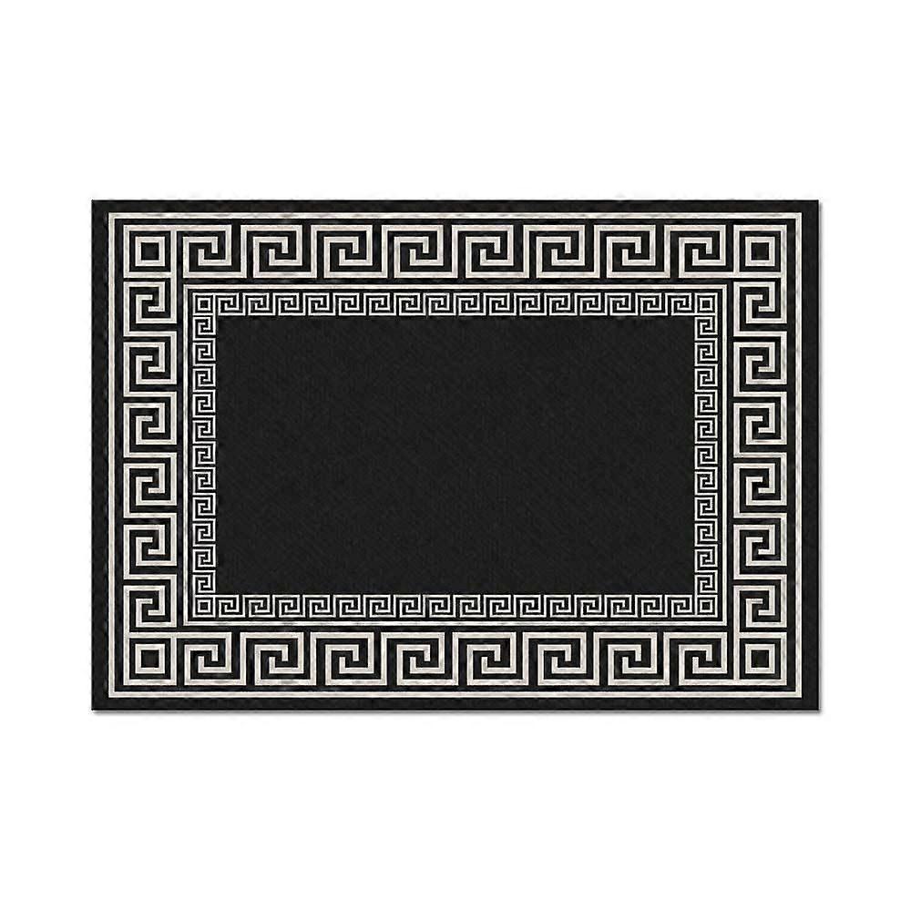 Móda a jednoduchý nový čínsky geometrický čiernobiely rám obývacia izba spálňa nočný koberec podlahová rohož prispôsobenie koberec