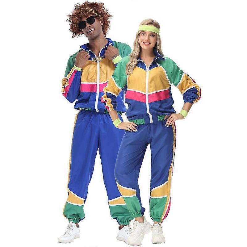 Traje de los 80/90 para hombre Trajes de chándal de los 80 para mujer Traje de los 80 para hombre