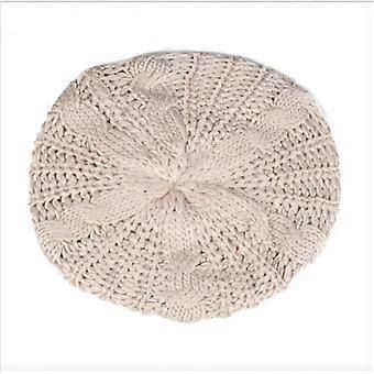 Women Lady Beret Braided Baggy Knit Crochet Beanie Hat Ski Cap Winter Warm Cap #5