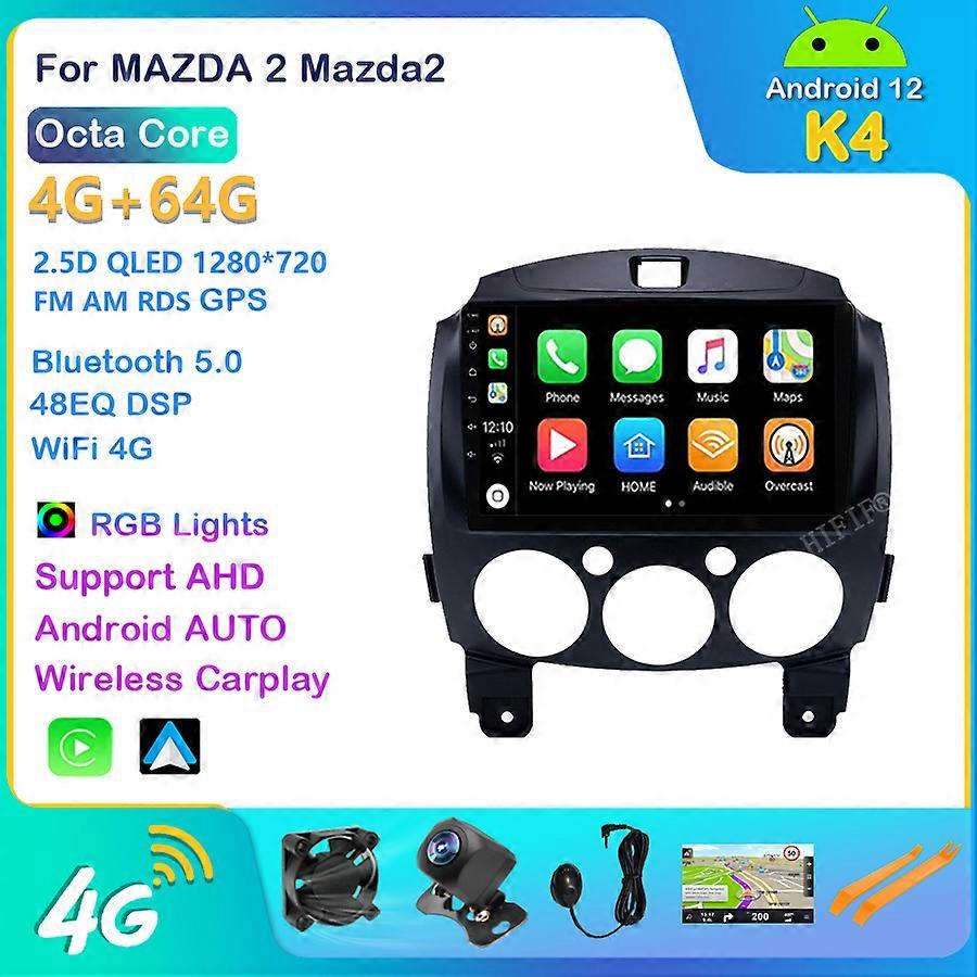 Car Android Radio Multimedia Player For MAZDA 2 Mazda2 2007 2008 2009 2010 2011 2012 2013 2014 GPS Navi 2din 2 din autoradio
