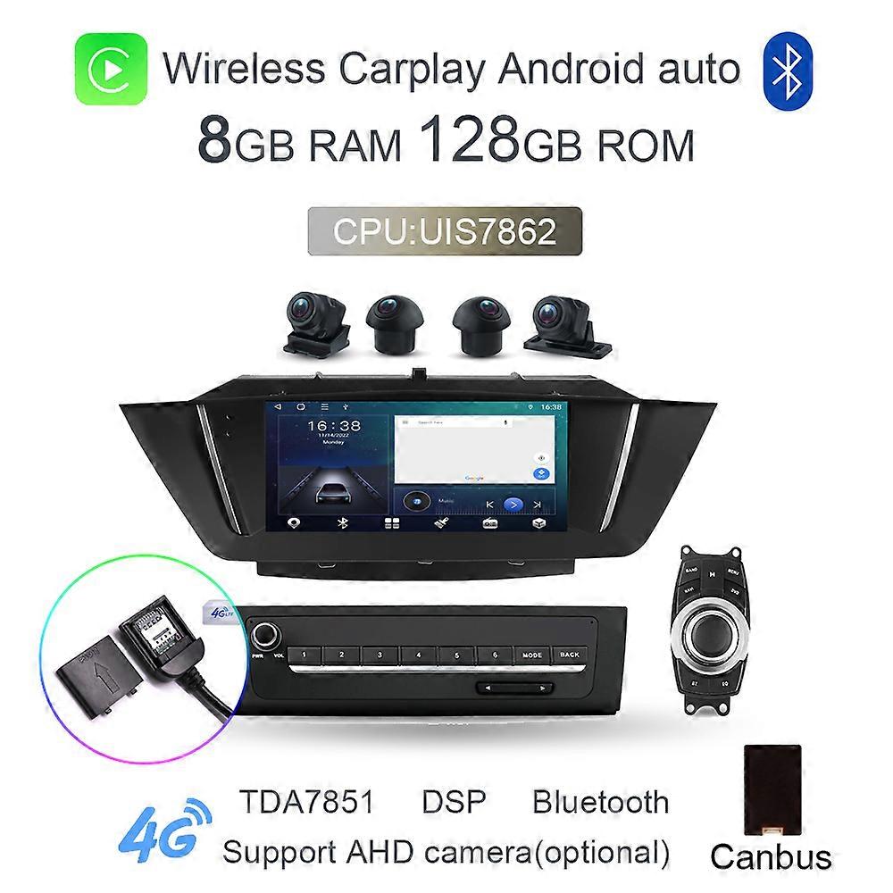 Carplay 9" DSP Android 12.0 Car DVD player autoradio 128GB ROM 4GB RAM Bluetooth GPS Stereo Audio Auto For BMW X1 E84 2009-2013