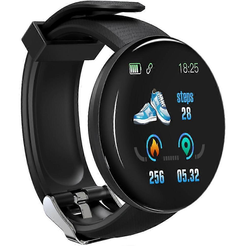 D18s Smart Watch Round Blood Pressure Heart Rate Monitor Men Fitness Tracker Smartwatch Android