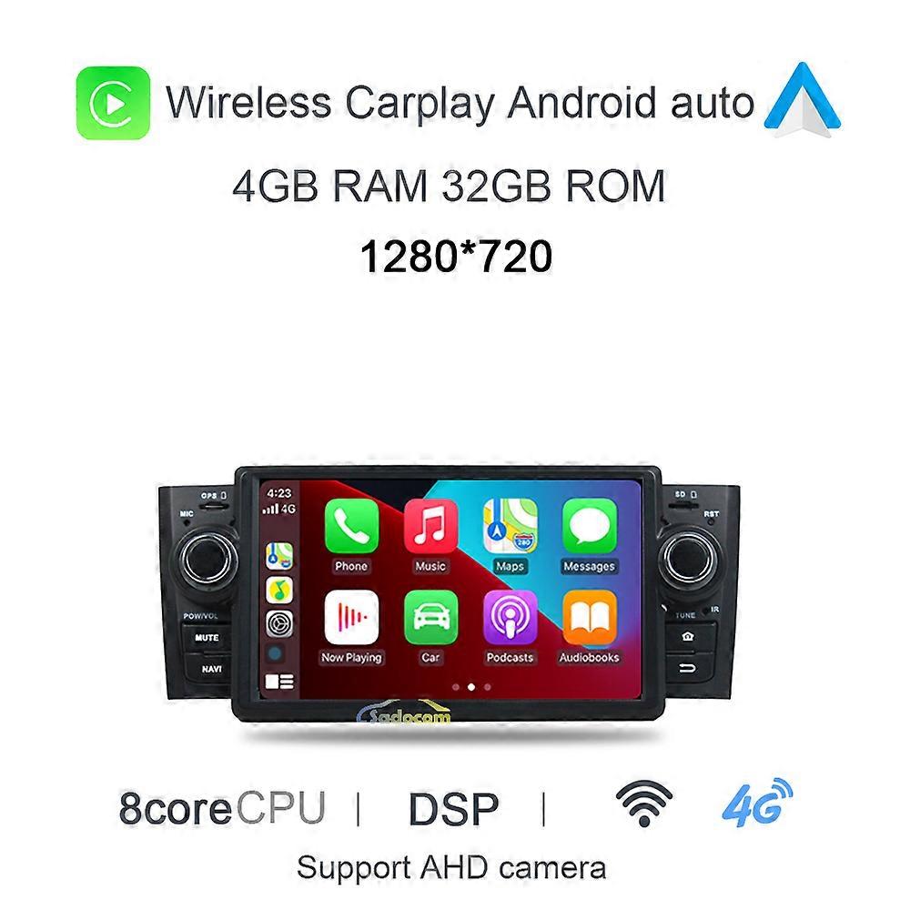 Carplay 4G+Wif DSP Car Radio Multimedia Player For Fiat Grande Punto Linea 2007-2012 Navigation GPS Radio 128Gb Auto Stereo 2din