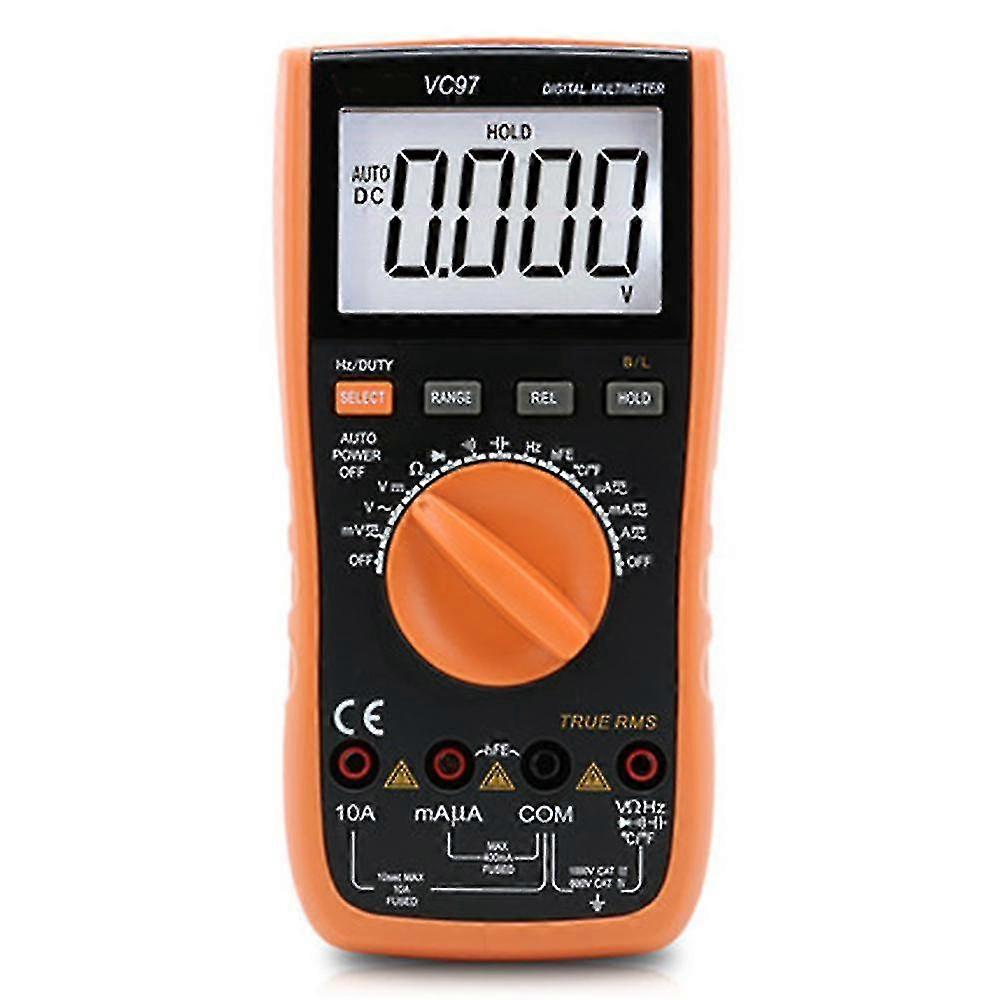 Digital Multimeter Auto Range True Rms Max Display 3999 Counts Anti-burnout Ammeter Clear Lcd