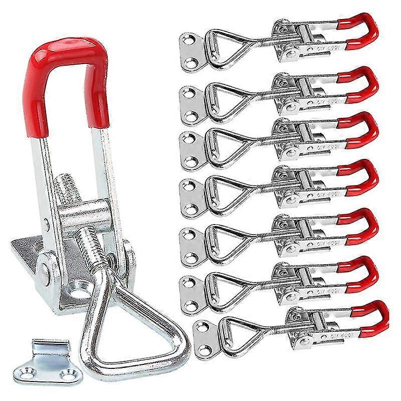 8 Pcs Adjustable Toolbox Case Metal Toggle Latch Catch Clasp Quick Release Clamp Anti-slip Push Pull Toggle Clamp Tools