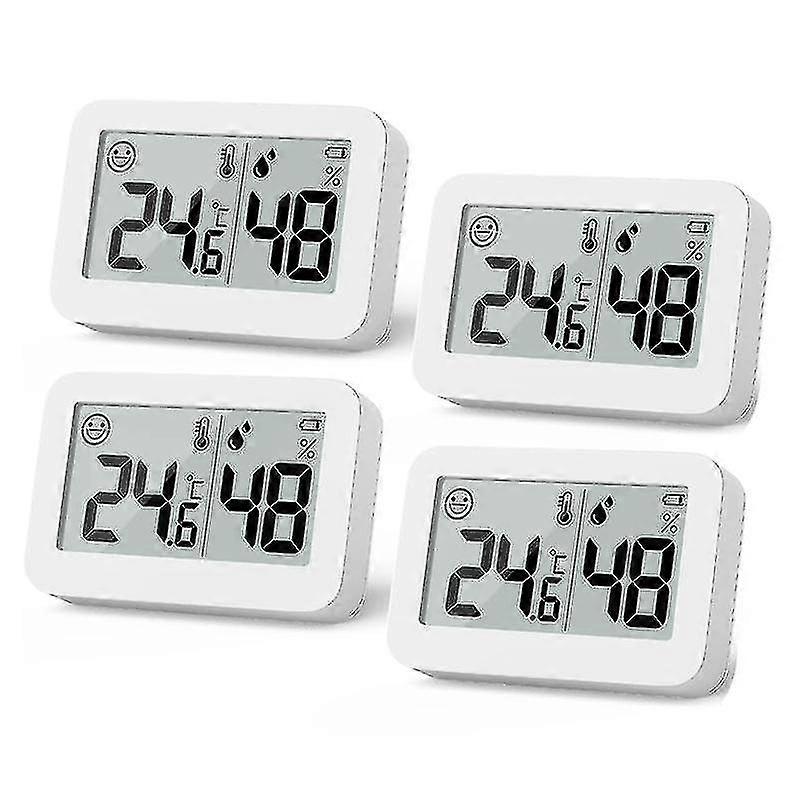 4-pack Mini Hygrometer Indoor Thermometer, Humidity Gauge