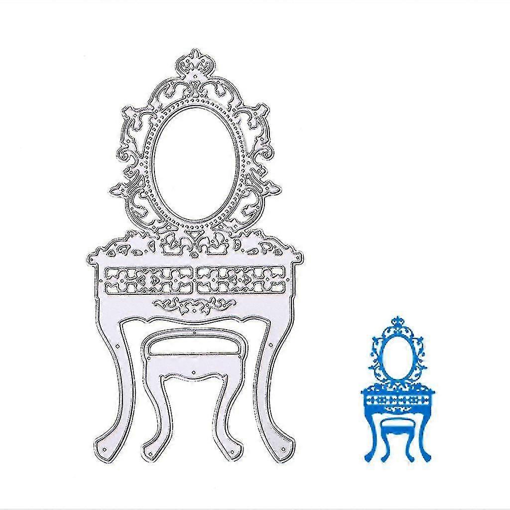 Desk Mirror Cutting Dies Stencils Scrapbook Album Paper Card Embossing Diy Craft