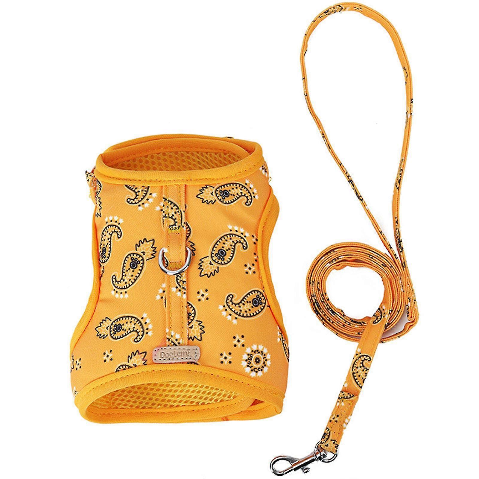 Cat Harness And Leash For Walking Runaway Proof Breathable Adjustable Size