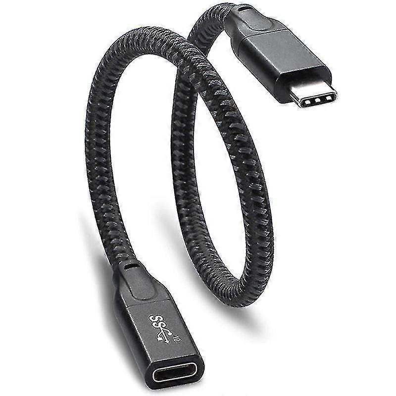 Cable de extensión USB C 1 pies, USB 3.1 (10gbps) Tipo C Macho a Hembra