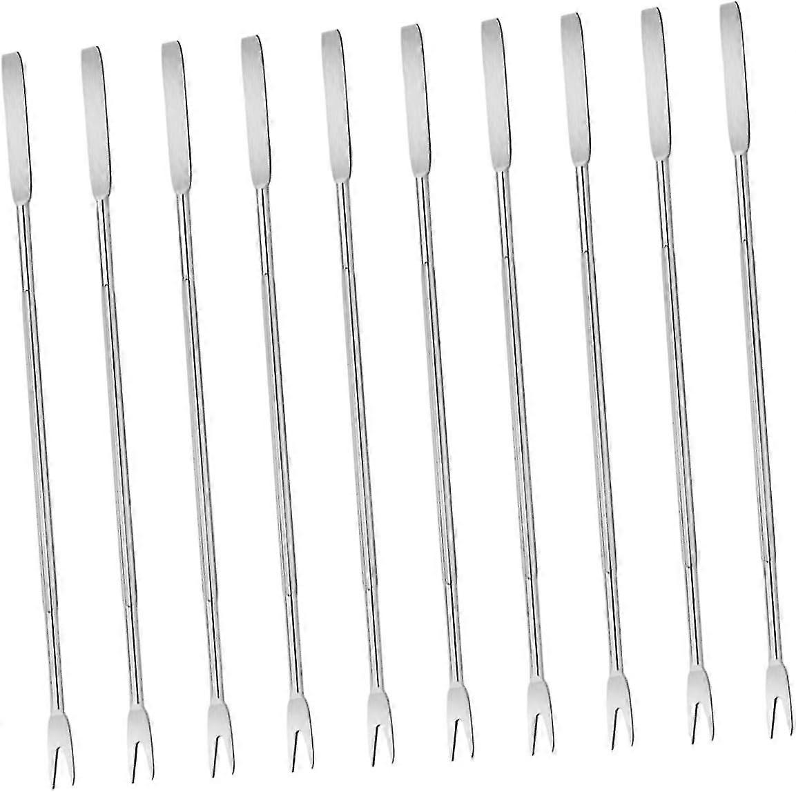 1 Set 10 Pcs Household Tools Multipurpose Tool Oyster Crackers Appetizer Forks Seafood Opener Tool Stainless Steel Lobster Fork Set Multipurpose Seafo
