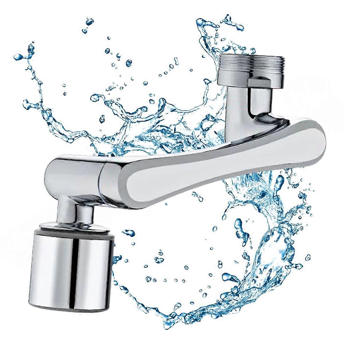 1080 Swivel Faucet Extender + 2 Water Outlet Modes 360Swivel Faucet Aerator, Universal Swivel Robotic Arm Swivel Extension Faucet Aerator