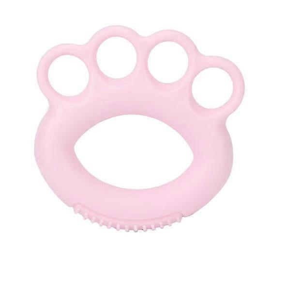 Hand Exerciser ,Pink Hand Grip Strengthener And Finger Exerciser Ring For Early Rehabilitation Training (10lb) With Elastic Massage To Improve