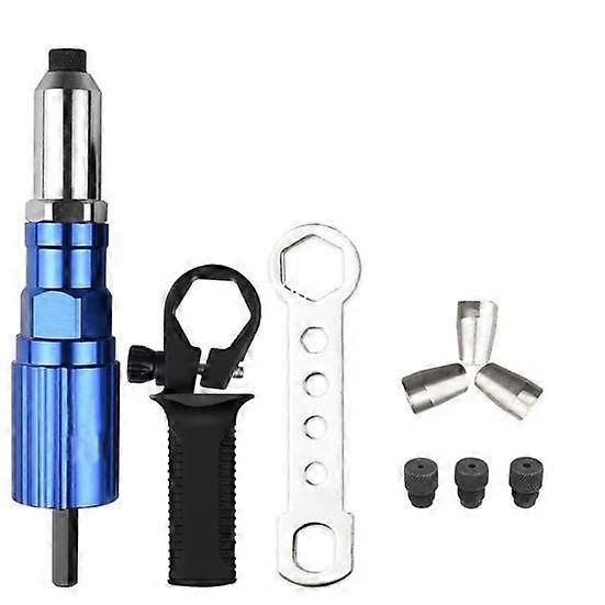 1 Set Metal Riveter Comfortable Grip High Hardness Anti-slip Handle Effortless Alloy Steel High Strength Electric Riveter Workshop