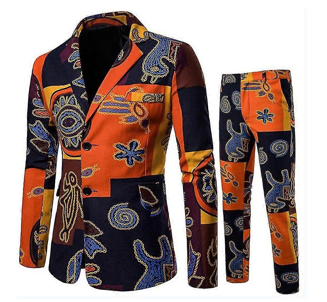 Klassinen painatus Miesten 2-osainen puku