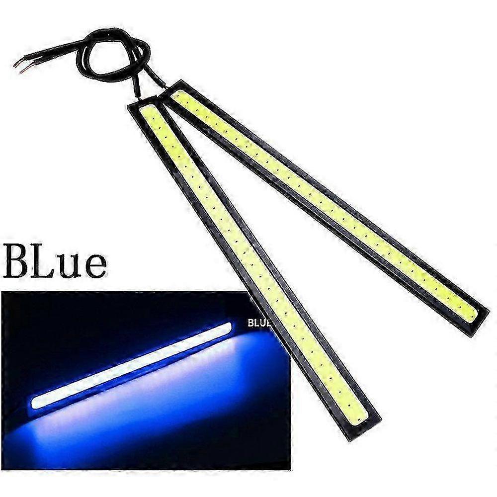 2pcs 17cm Universal Daytime Running Light Car Cob Drl Led Strip Light External Lights Auto Waterproof Car Styling Led Drl Lamp