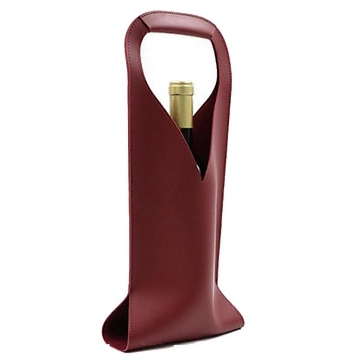 Lädervinväska Vinflaskhållare Champagnehandväska Presentväska för jul Bröllop Resor Födelsedag