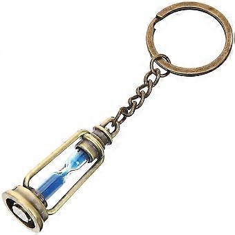 5pcs Hourglass Key Chains Vintage Sand Timer Key Chains Creative Keychain Decor