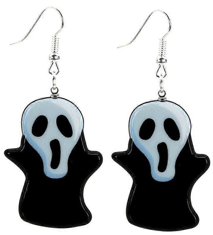 Halloween Scream Dangle Earrings On Gift Card