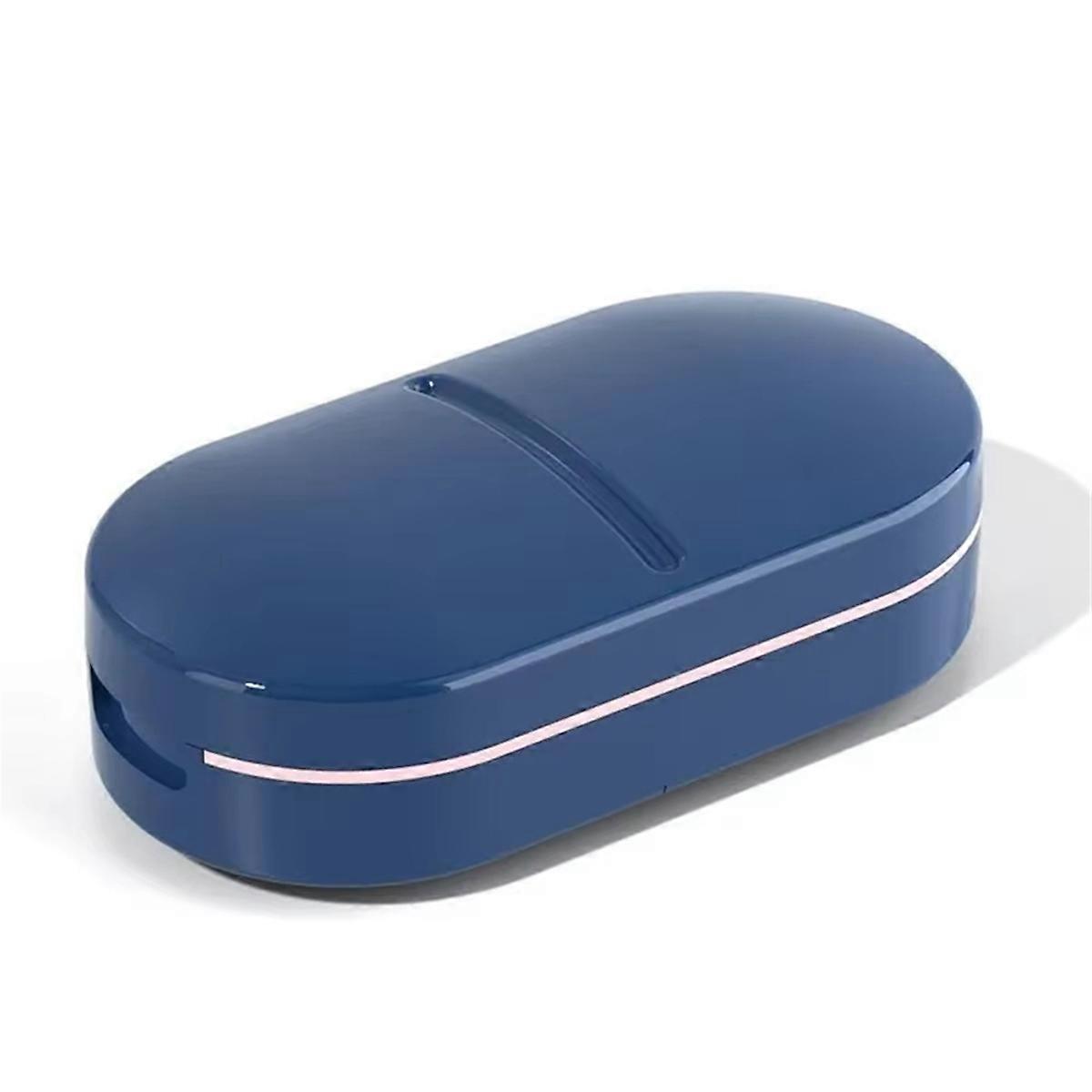 Portable Medicine Cutter-MultiFunction Medicine Splitter with Waterproof Storage, Stainless Steel B