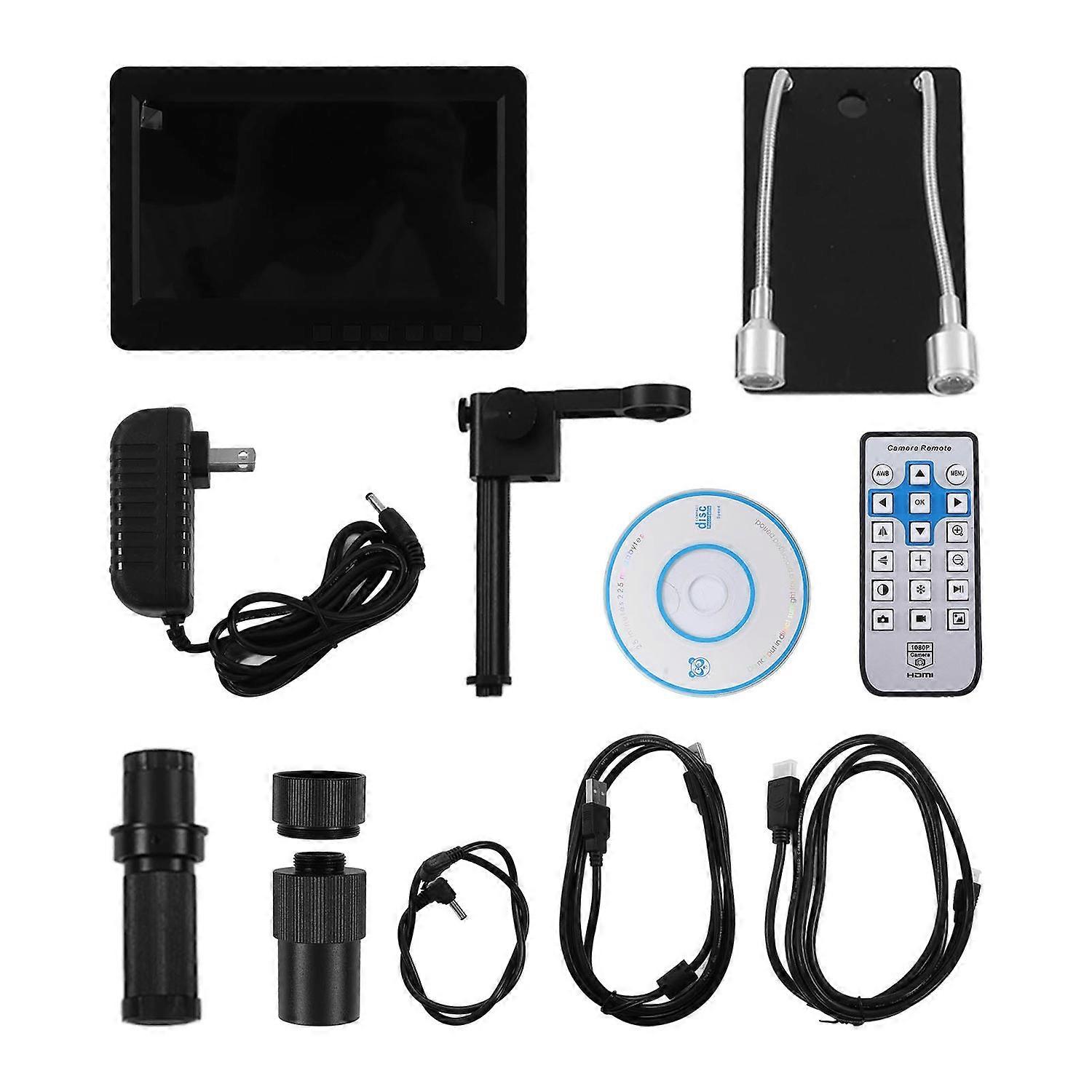 26MP 1080P 7in Digital Microscope 8X‑150X Zoom Lens Continuous Amplification for Scientific Research