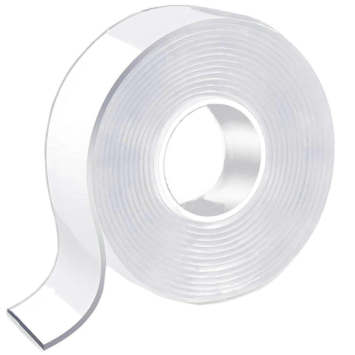 Double Sided Tape, 1 Inch x 30 Yards, Heavy Duty Removable Adhesive for Crafting and Home Use