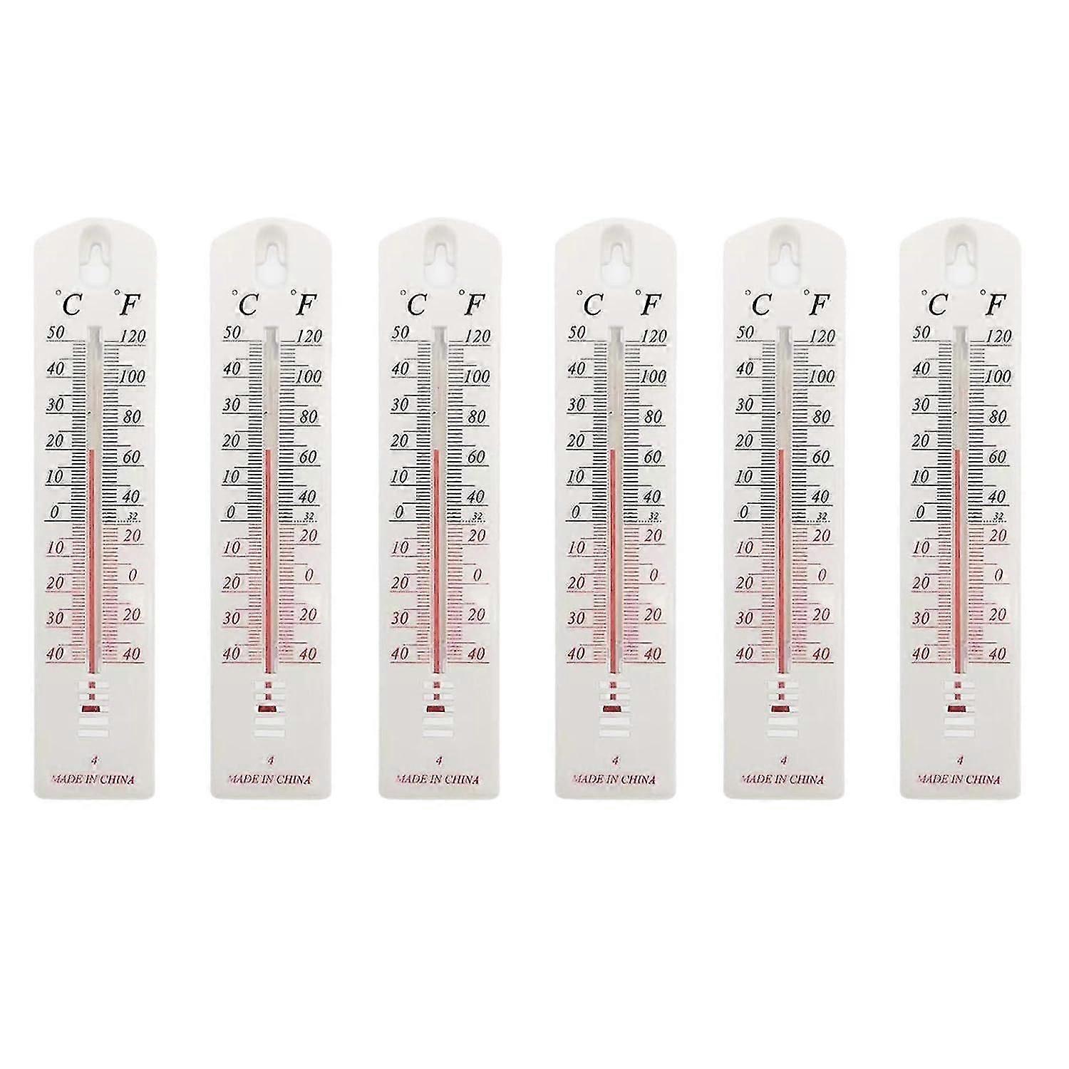 Indoor Outdoor Wall Mounted Thermometer 6 Pack