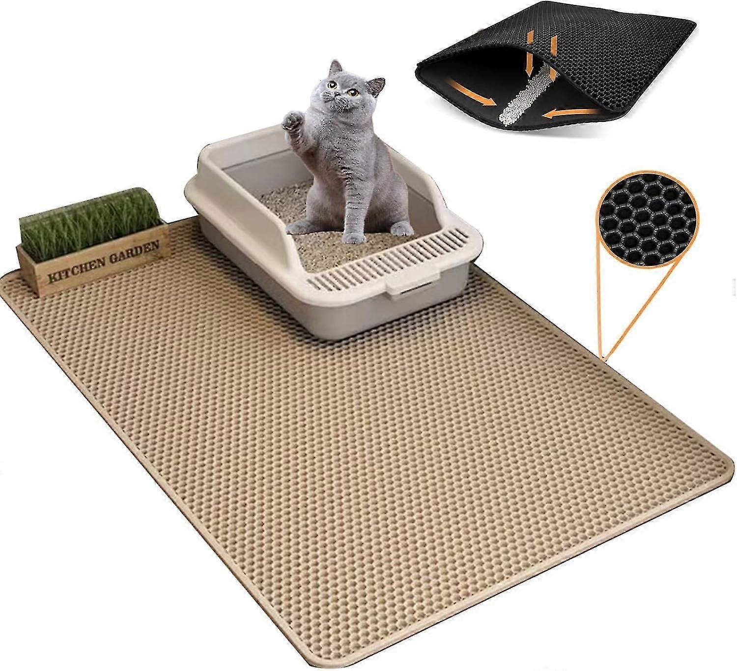 Cat Litter Mat,cat Mats For Litter, Cat Mats For Litter Large,double Layer Cat Litter Mat,cat Mat Washable