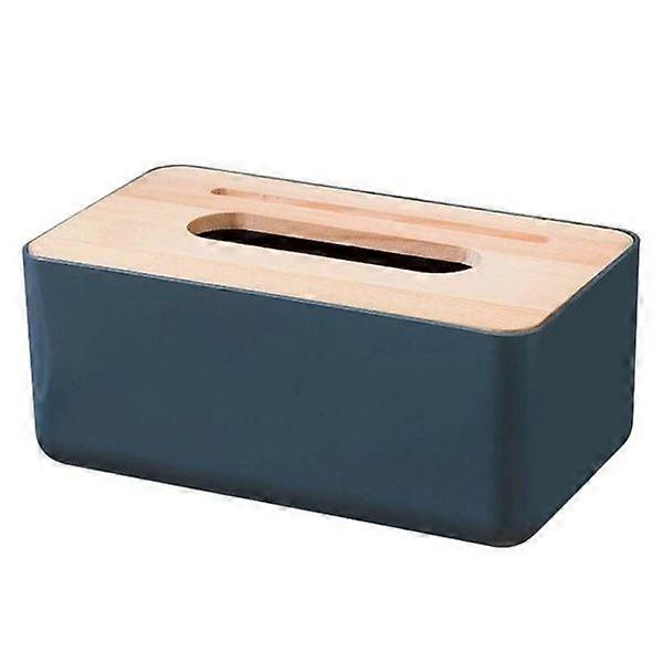 Tissue Holder Rectangular Tissue Box with Wooden Cover Home Facial Tissue Cases