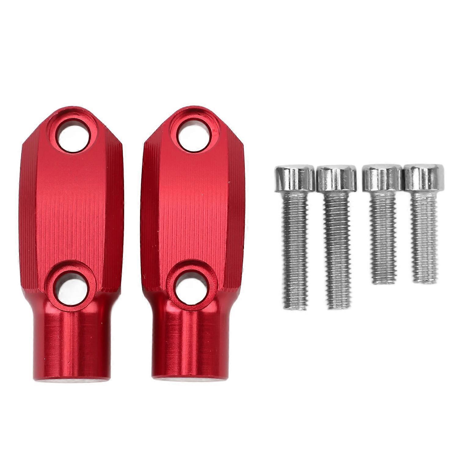 1 Pair Motorcycle Mirror Mount M10 X 1.25 Clockwise Thread Adjustable Handlebar Mirror Clamp For HAY