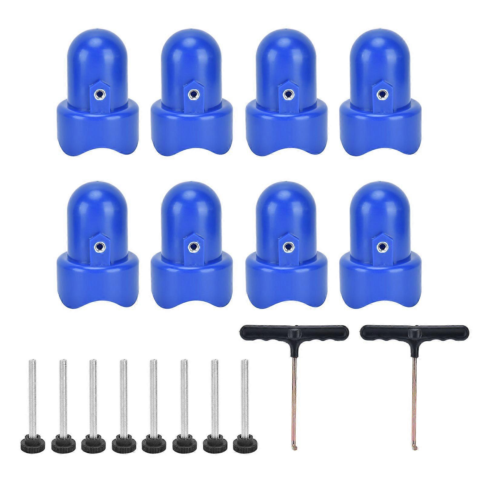 Trampoline Enclosure Pole Cap with Screw Thumb THook Spring Pull Tool Accessory