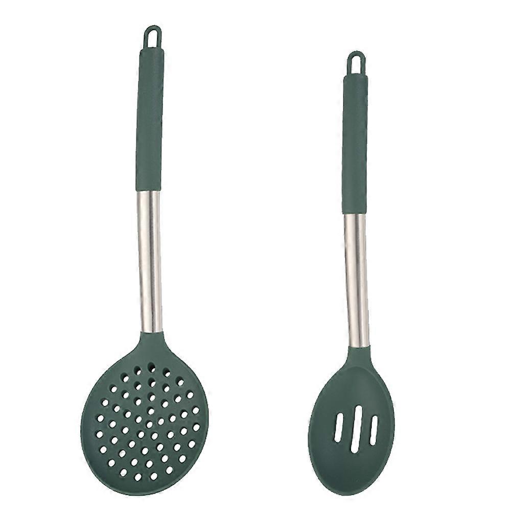 The cookware heating system is 2-piece, BPA free, non-stick cookware with stainless steel handle.