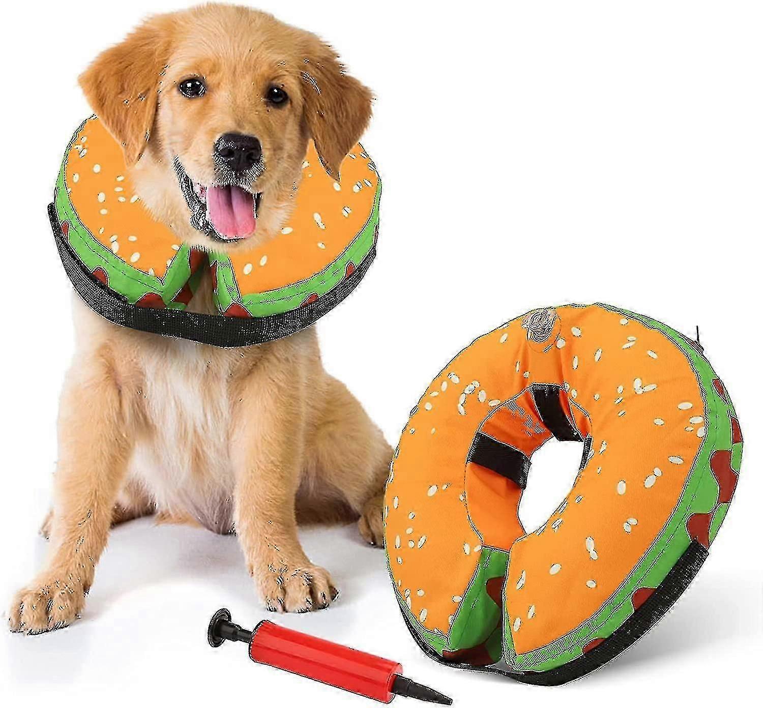 Recovery Collar For Dogs & Cat, Adjustable Protective Inflatable Dog Recovery Cone Collar After Surgery
