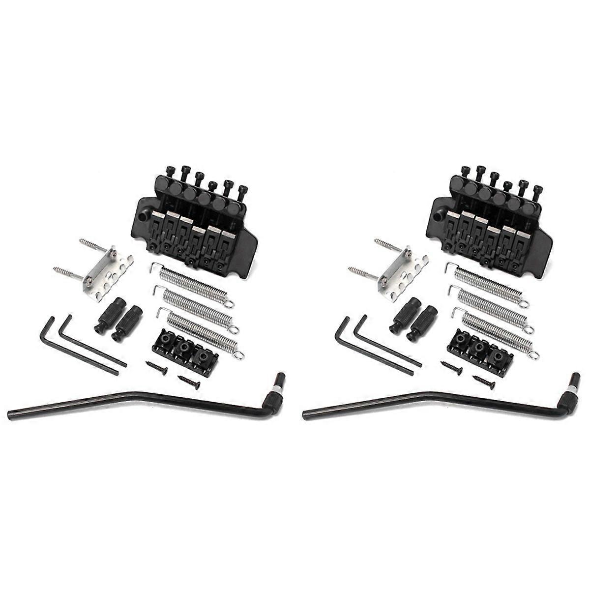 2 Sets of Guitar Bridge Accessories Double Swing Bridge Vibrato System String Board Vibrato Complete Set