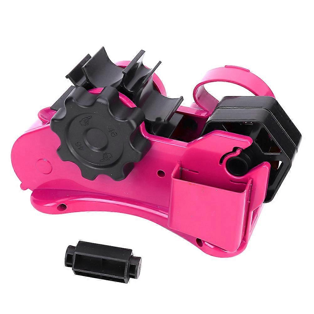 حامل قاطع موزع الشريط متعدد الوظائف ختم لوازم القرطاسية المنزلية (وردي أحمر)