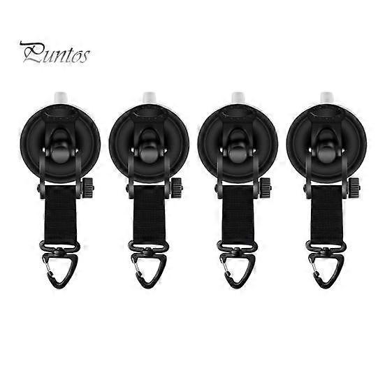 1/4 Pcs Heavy Duty Suction Cup Adjustable Strong Suction Cups with Securing Hook Tie Down Camping Tarp Accessory for Car Awning Boat