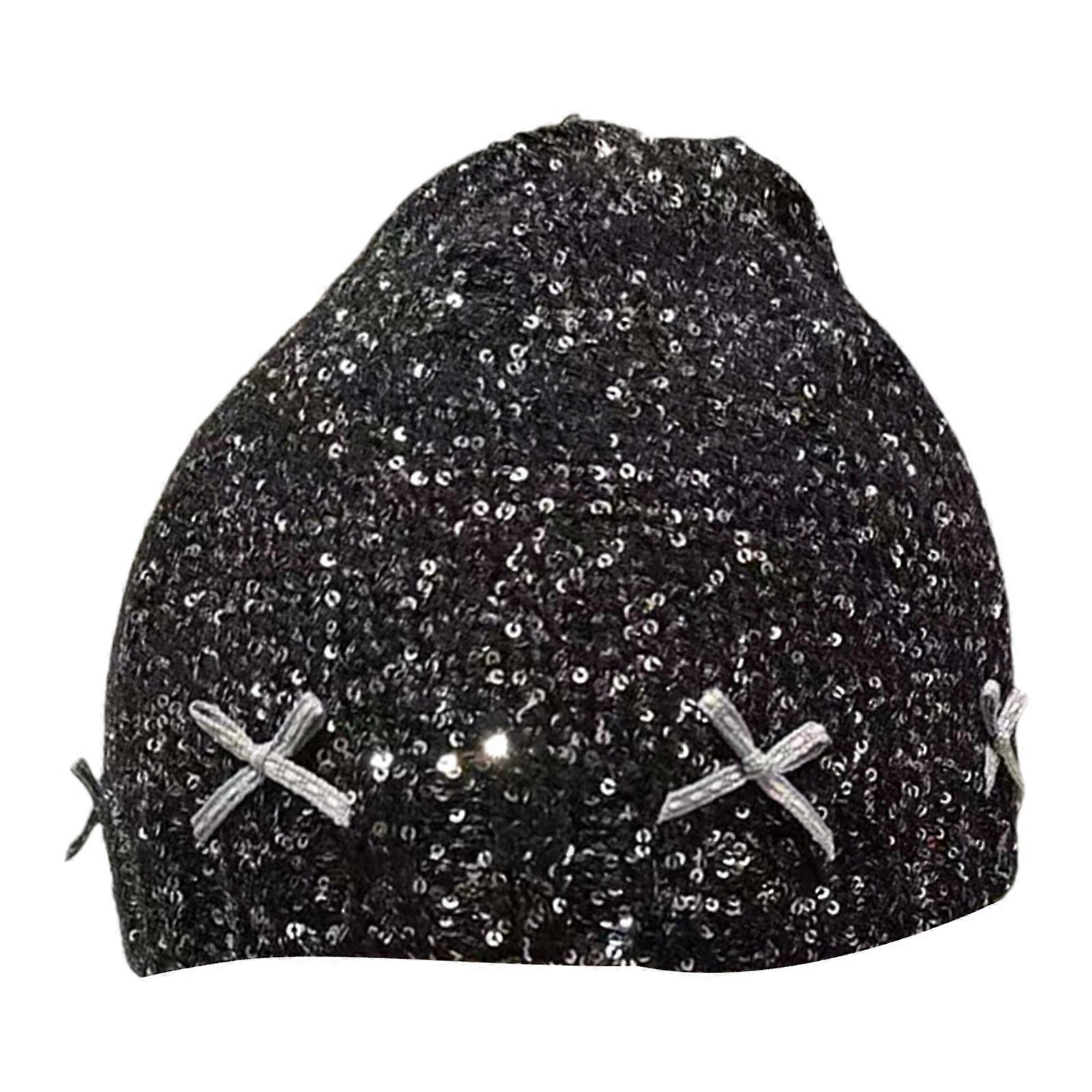 Flaring Sequined Butterfly Hat Glitter Knitted Hat Casual Wear Minimalists Hiphop for Women and Men