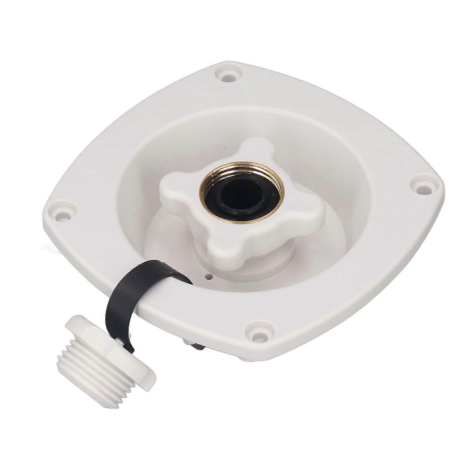 Prise d'eau murale pour camping-car, entrée d'eau de ville régulée par pression avec connecteur rapide pour remorque, camping-car, bateau, blanc