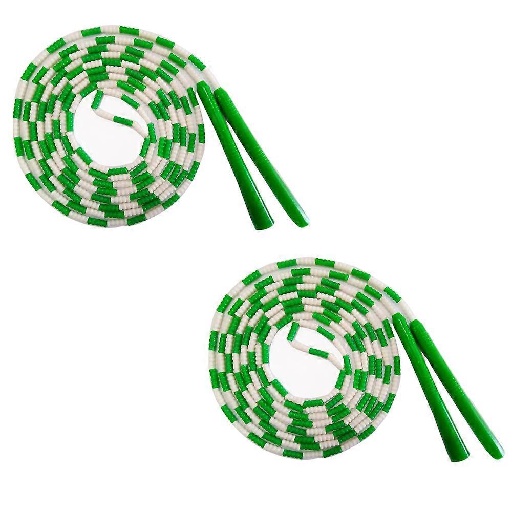 Corde à sauter perlée, multi-personnes, vert, 5m